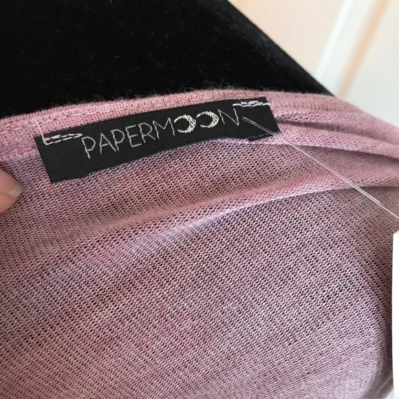 Papermoon Soft Jersey Lilac Purple 3/4 Sleeve Top - Picture 6 of 7